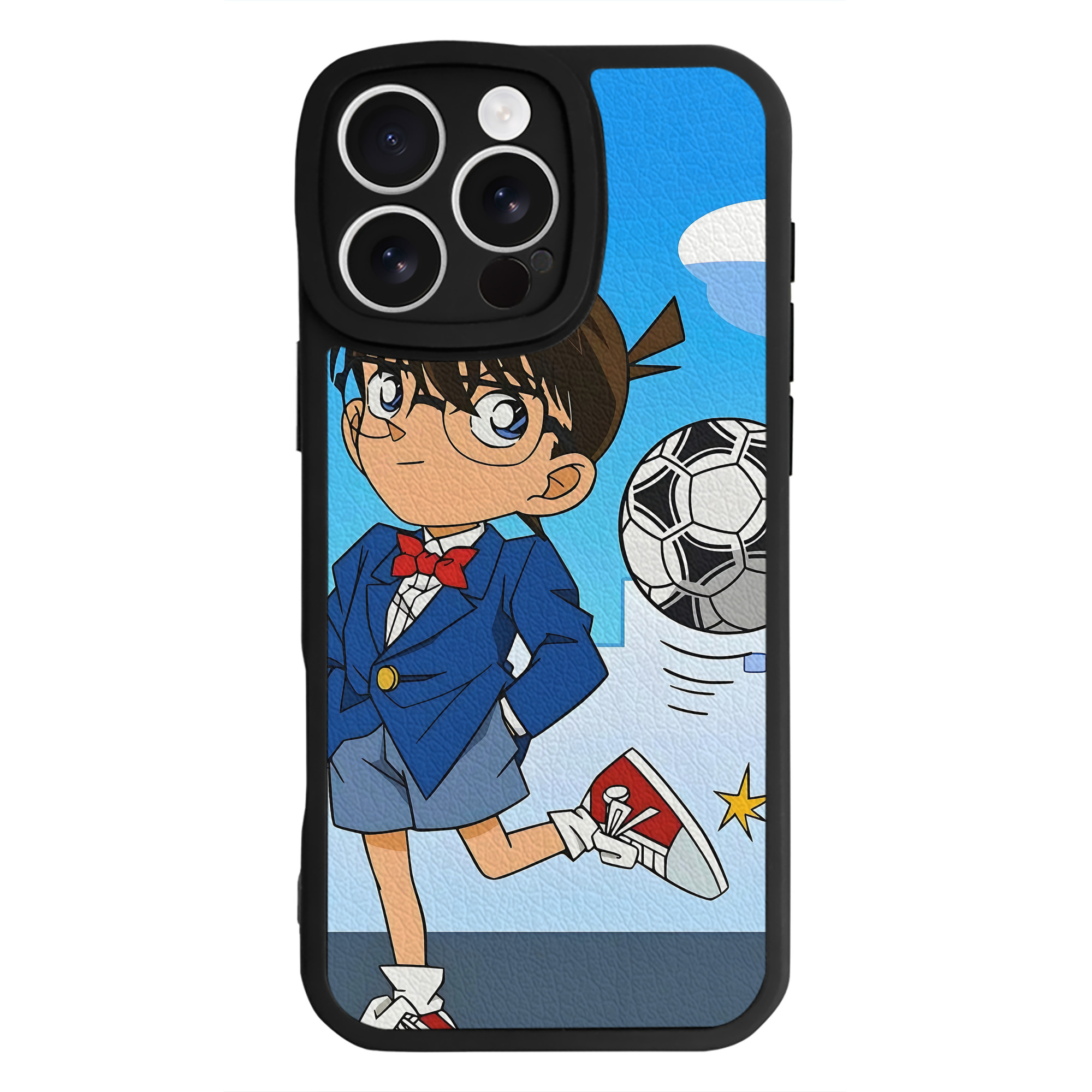 （画像用） 名探偵コナン Detective Conan 【iPhone 16シリーズ対応】シリコンスマホケース（レザー調） 材質：シリコン